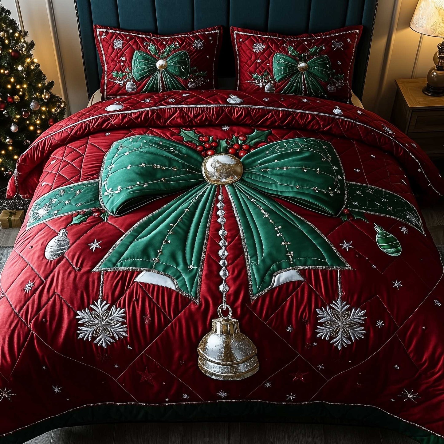 Holiday Ribbon Duvet Cover Set GFTOTP13902
