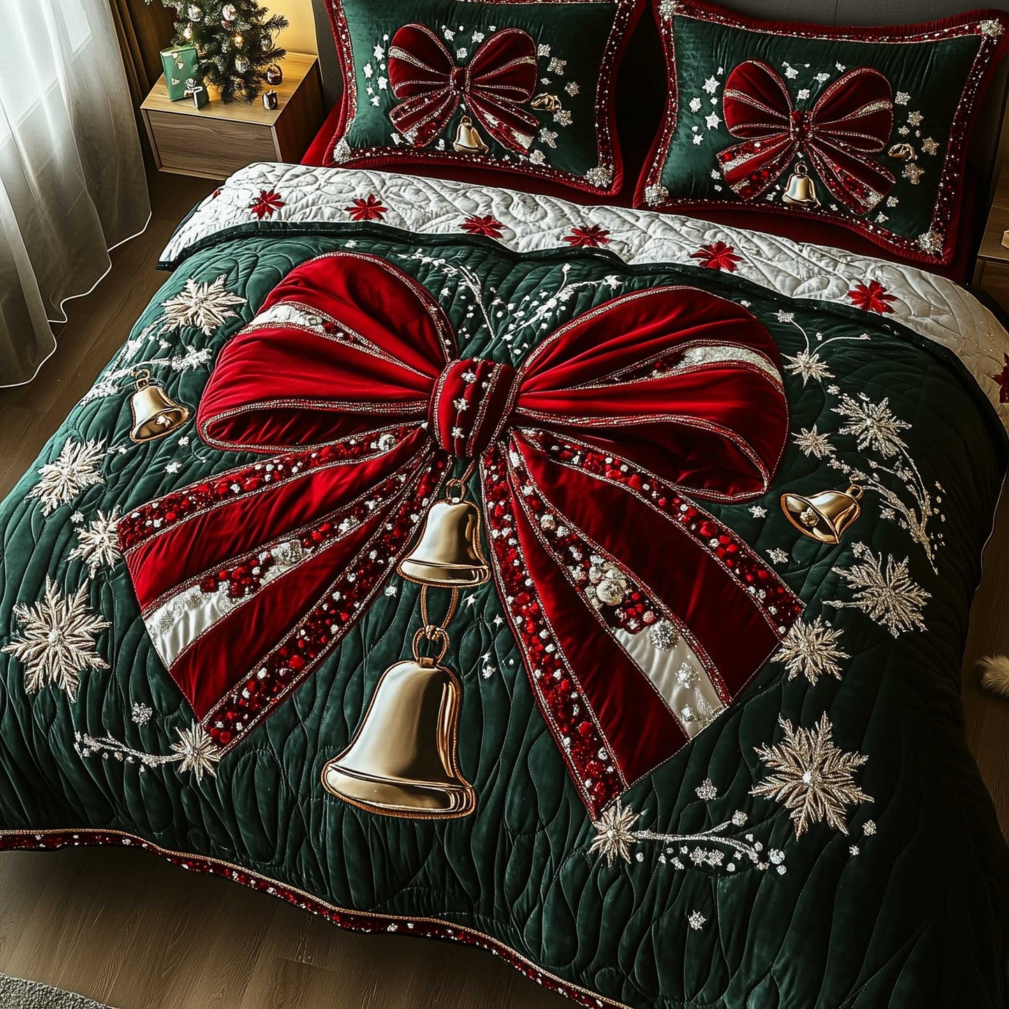 Holiday Ribbon Duvet Cover Set GFTOTP13905