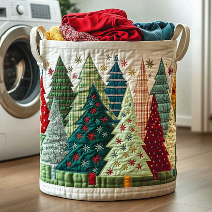 Christmas Tree Quilted Laundry Basket GFTOTP13915