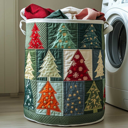Christmas Tree Quilted Laundry Basket GFTOTP13916