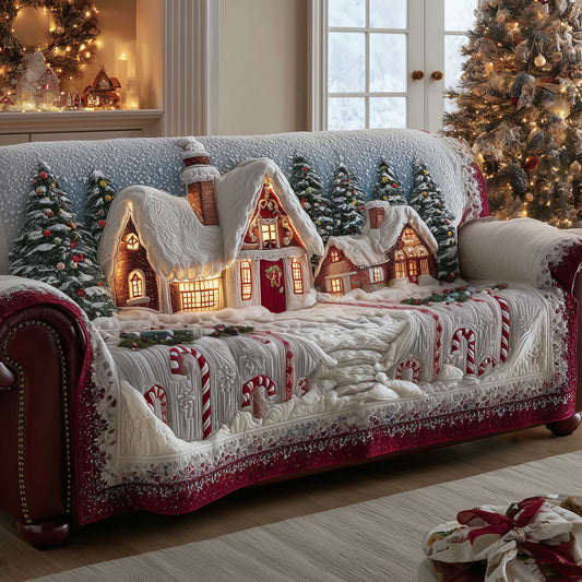 Christmas Wonderland Quilted Sofa Cover GFTOTP13920