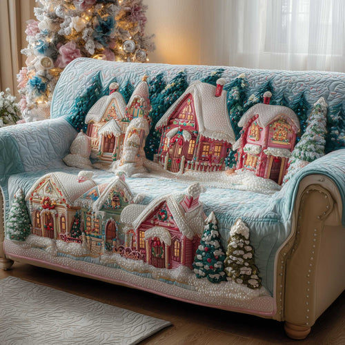 Christmas Wonderland Quilted Sofa Cover GFTOTP13928