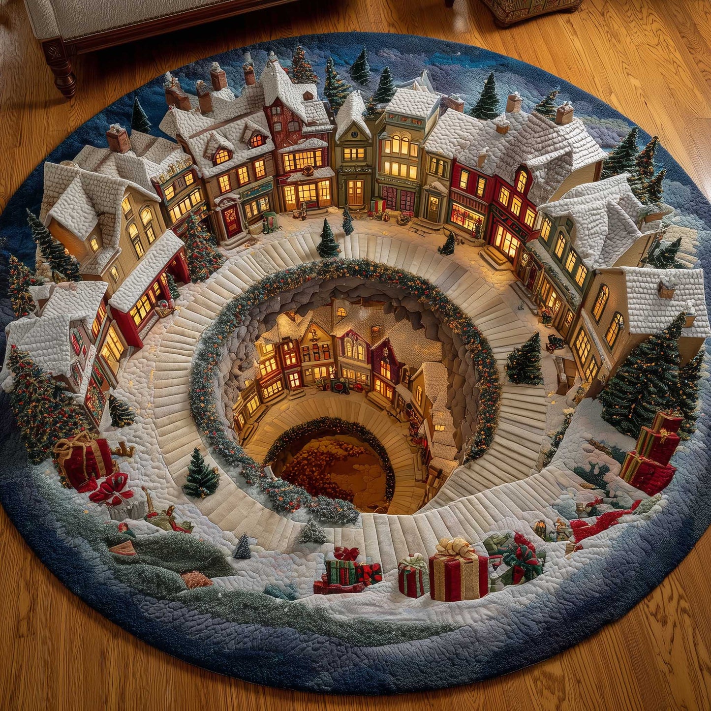 Christmas Wonderland Quilted Round Mat GFTOTP13946