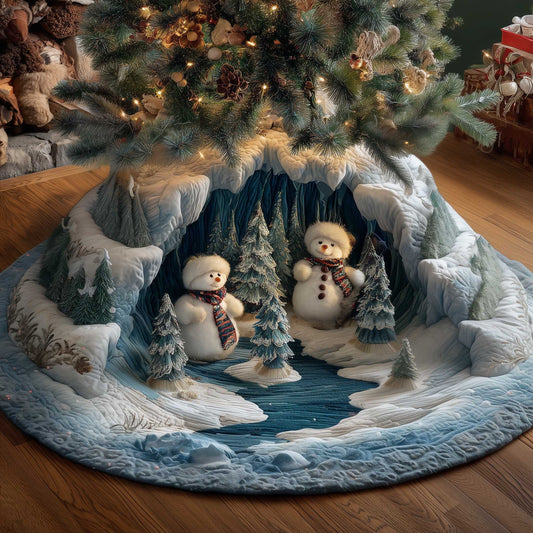 Frosty Gathering Quilted Tree Skirt GFTOTP13948