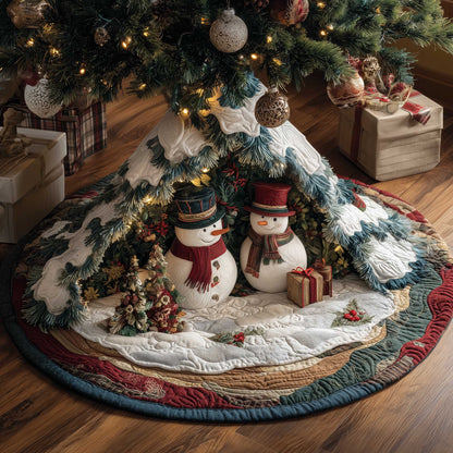 Frosty Gathering Quilted Tree Skirt GFTOTP13949