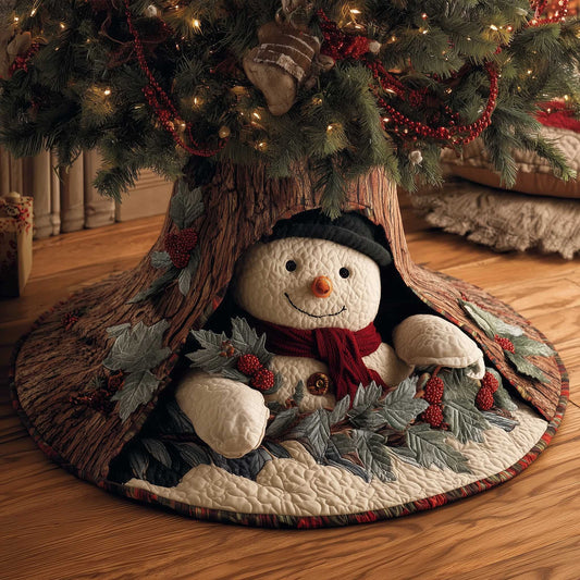 Frosty Gathering Quilted Tree Skirt GFTOTP13950