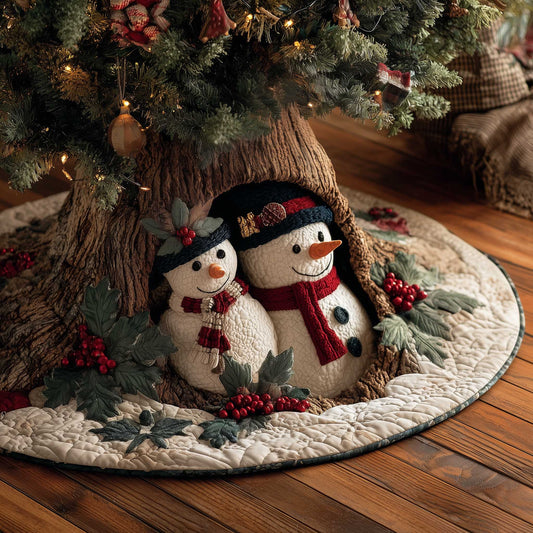 Frosty Gathering Quilted Tree Skirt GFTOTP13951