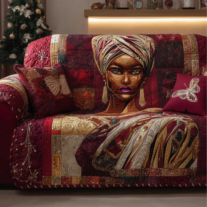 Heritage Glow Quilted Sofa Cover GFTOTP13953