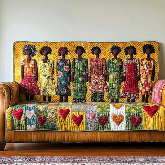 Heritage Glow Quilted Sofa Cover GFTOTP13955