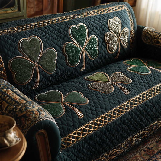 Irish Shamrock Quilted Sofa Cover GFTOTP13999
