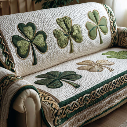 Irish Shamrock Quilted Sofa Cover GFTOTP14000