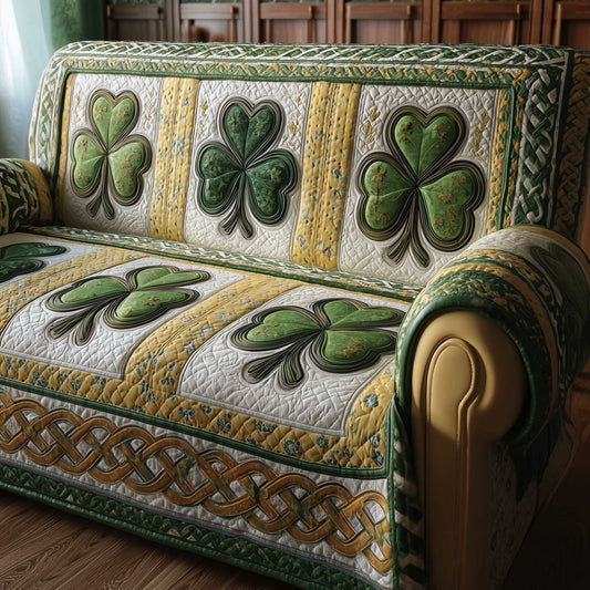 Irish Shamrock Quilted Sofa Cover GFTOTP14002