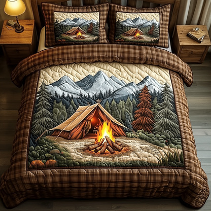 Peaceful Camping 3-Piece Quilted Bedding Set GFTOTP1402