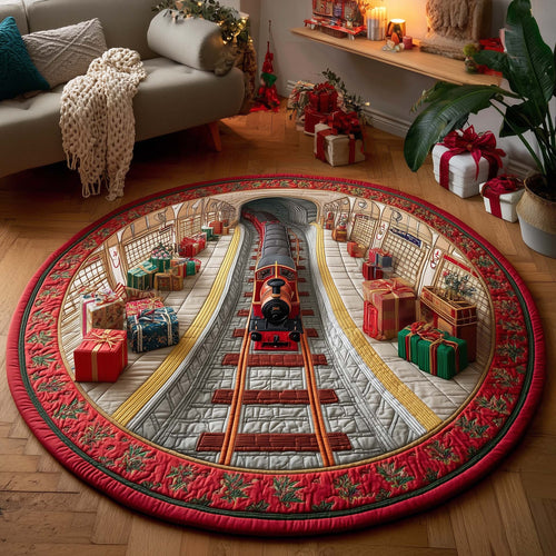 Yuletide Railway Quilted Round Mat GFTOTP14035