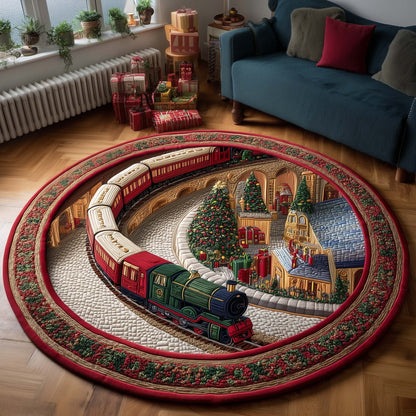 Yuletide Railway Quilted Round Mat GFTOTP14036