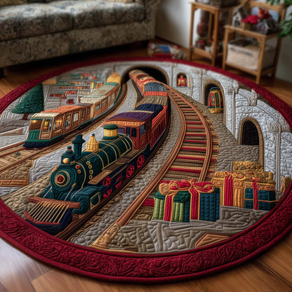 Yuletide Railway Quilted Round Mat GFTOTP14038