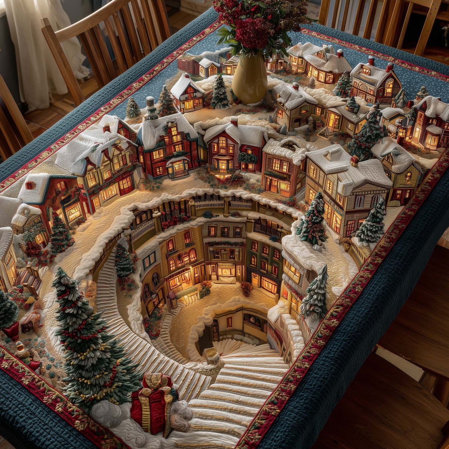 Holiday Townscape Tablecloth GFTOTP14048