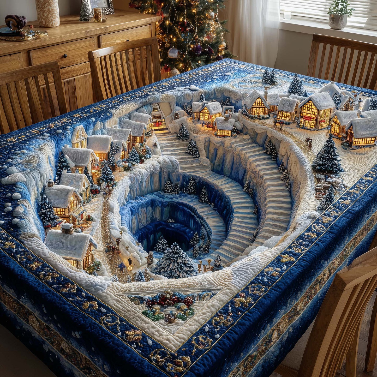 Holiday Townscape Tablecloth GFTOTP14050