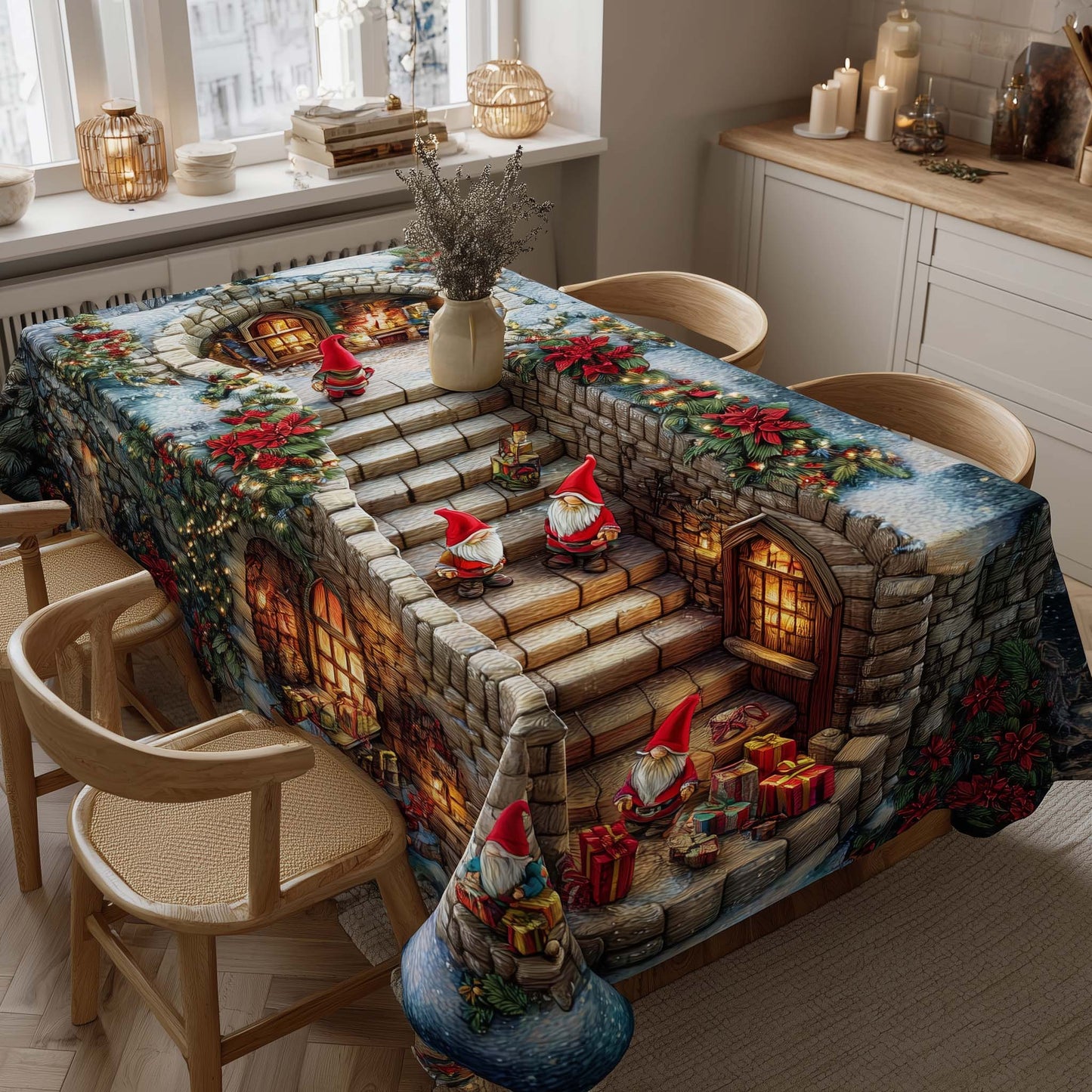 Holiday Workshop Tablecloth GFTOTP14058
