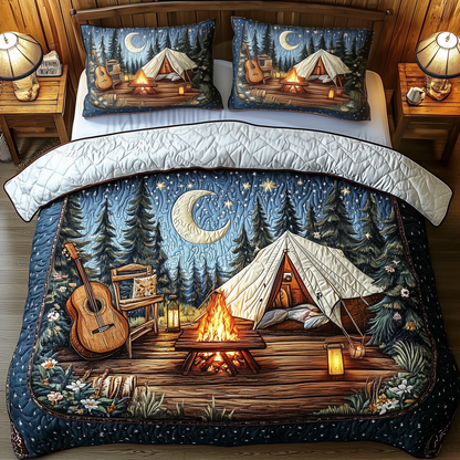 Peaceful Camping 3-Piece Quilted Bedding Set GFTOTP1406