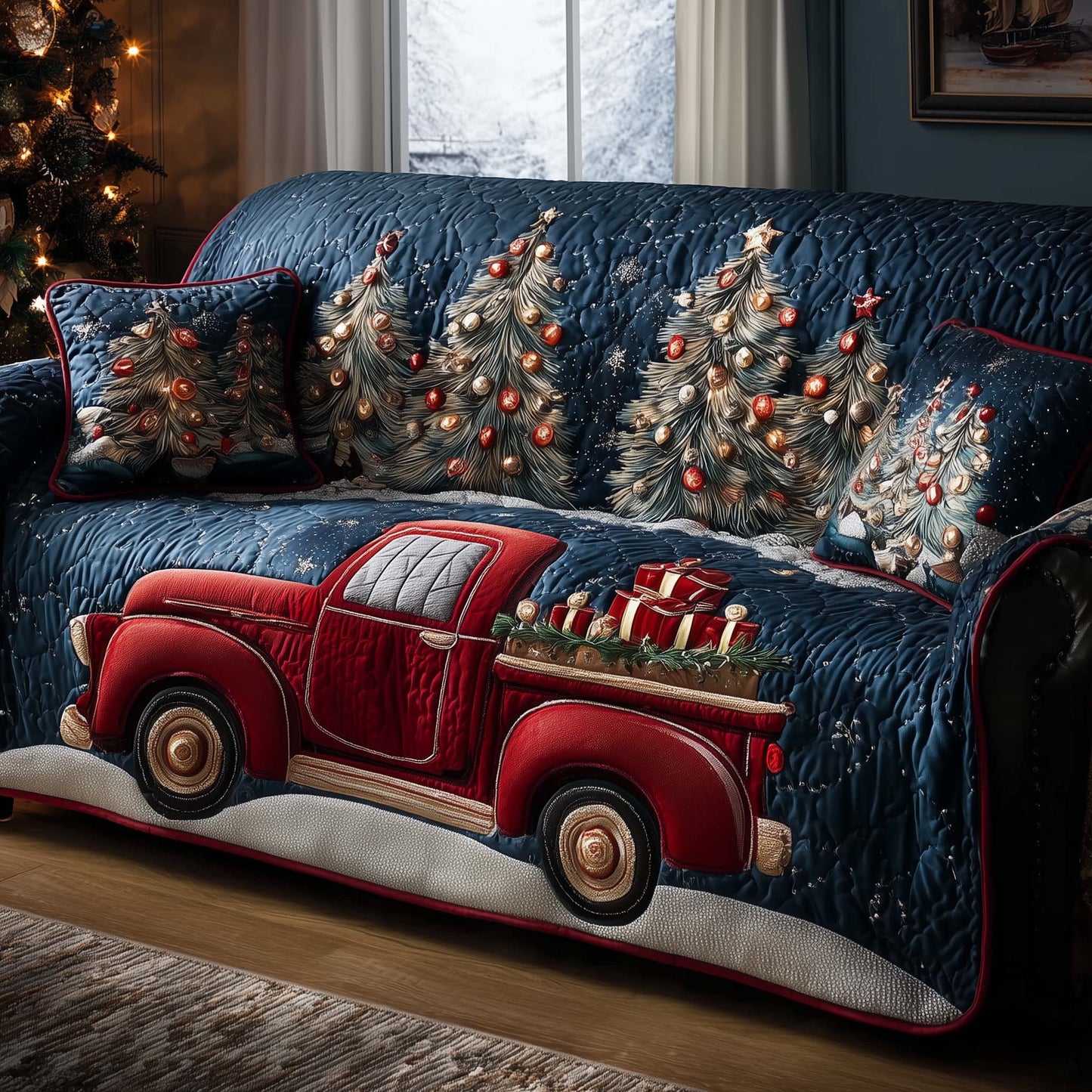 Frosted Journey Quilted Sofa Cover GFTOTP14073