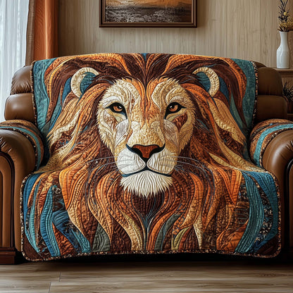 Majestic Lion Quilted Sofa Cover GFTOTP14103