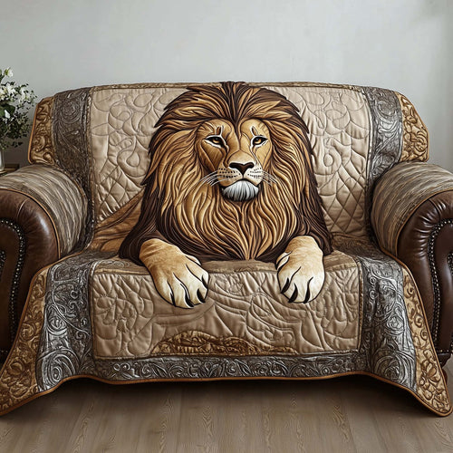 Majestic Lion Quilted Sofa Cover GFTOTP14108