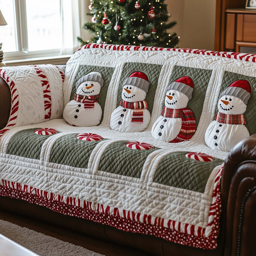 Frosty Friends Quilted Sofa Cover GFTOTP14117