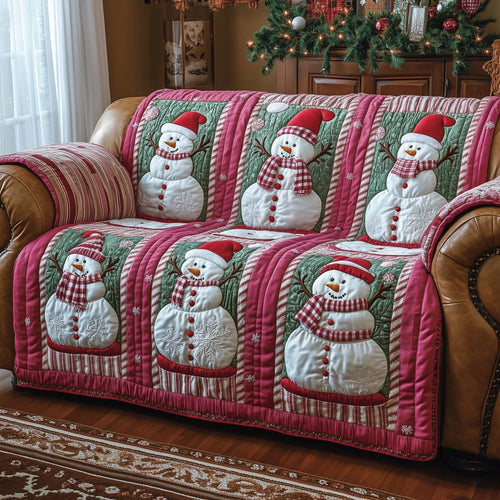Frosty Friends Quilted Sofa Cover GFTOTP14118