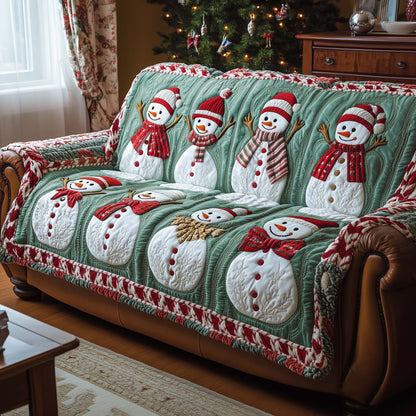 Frosty Friends Quilted Sofa Cover GFTOTP14119