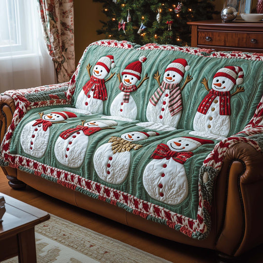 Frosty Friends Quilted Sofa Cover GFTOTP14119