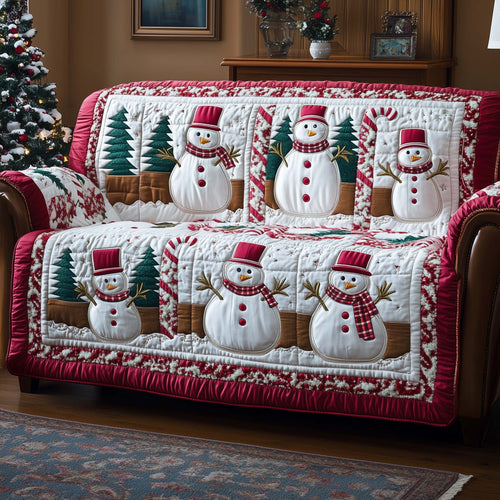 Frosty Friends Quilted Sofa Cover GFTOTP14121