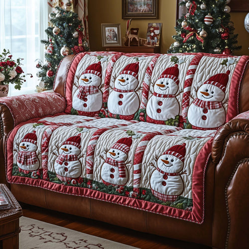 Frosty Friends Quilted Sofa Cover GFTOTP14122