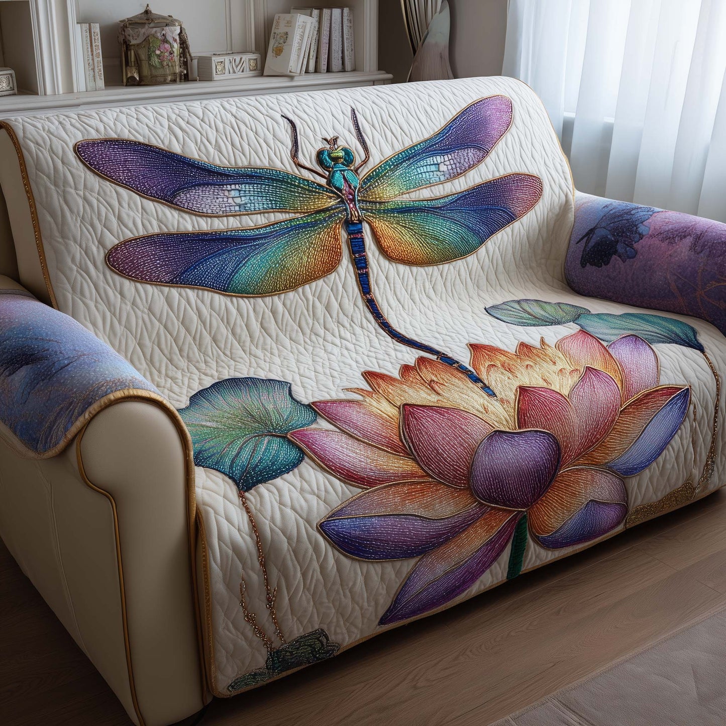 Elegant Wings Quilted Sofa Cover GFTOTP14123