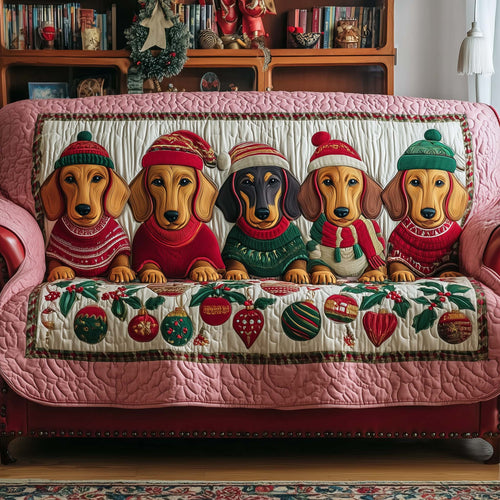 Jolly Dachshund Quilted Sofa Cover GFTOTP14170