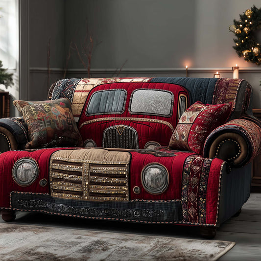 Retro Ride Quilted Sofa Cover GFTOTP14174