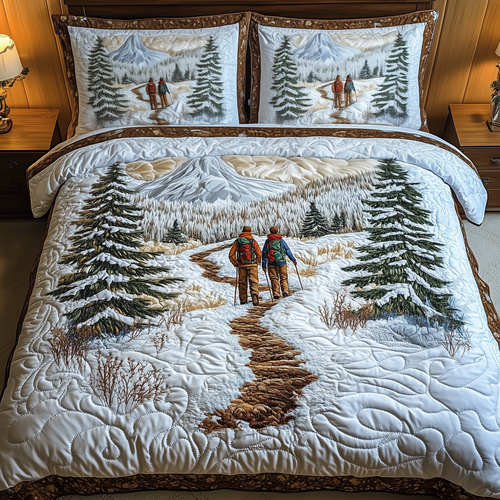 Hiking Couple 3-Piece Quilted Bedding Set GFTOTP1426