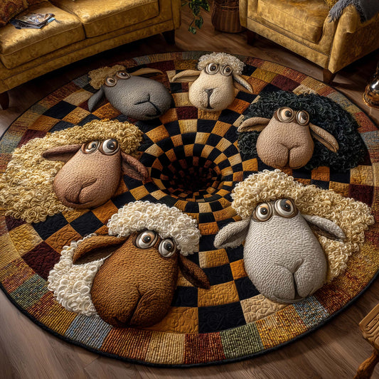Woolly Meadow Quilted Round Mat GFTOTP14291