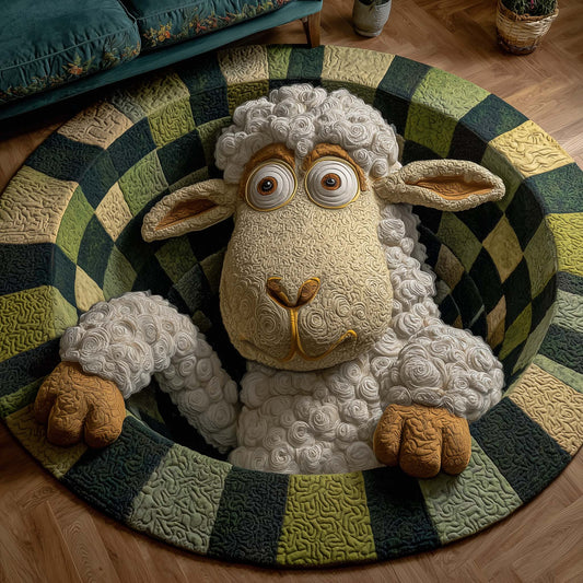 Woolly Meadow Quilted Round Mat GFTOTP14293