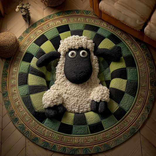 Woolly Meadow Quilted Round Mat GFTOTP14294