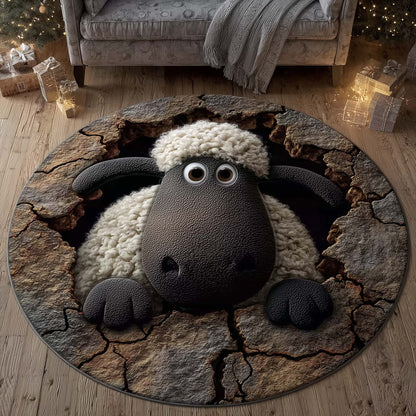 Woolly Meadow Quilted Round Mat GFTOTP14296