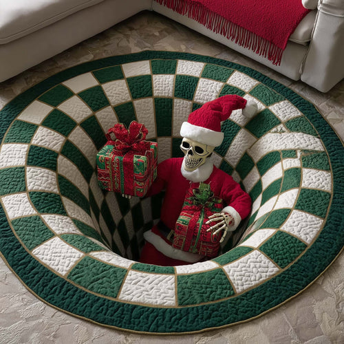 Yuletide Skeleton Quilted Round Mat GFTOTP14297