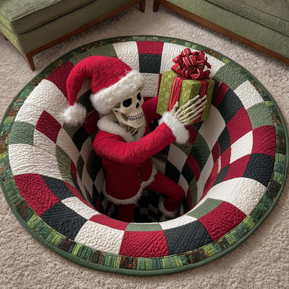 Yuletide Skeleton Quilted Round Mat GFTOTP14298