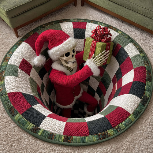 Yuletide Skeleton Quilted Round Mat GFTOTP14298