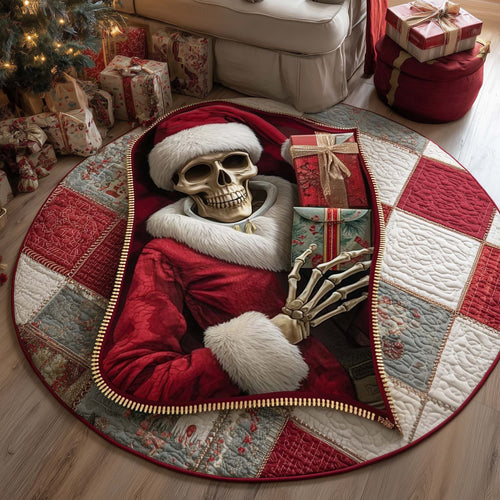 Yuletide Skeleton Quilted Round Mat GFTOTP14300