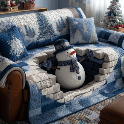 Holly Jolly Quilted Sofa Cover GFTOTP14345