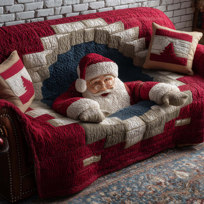 Holly Jolly Quilted Sofa Cover GFTOTP14346