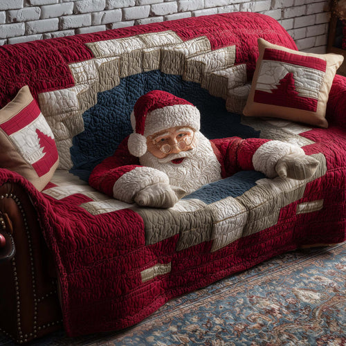 Holly Jolly Quilted Sofa Cover GFTOTP14346