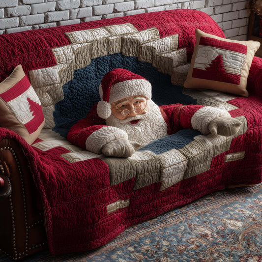 Holly Jolly Quilted Sofa Cover GFTOTP14346