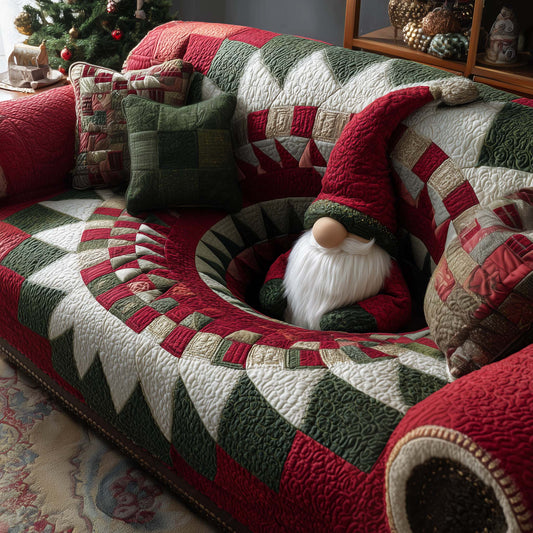 Holly Jolly Quilted Sofa Cover GFTOTP14353